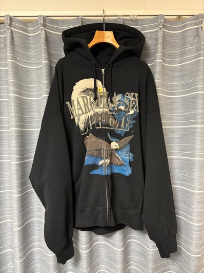 Supreme x MM6 Maison Margiela Eagle Zip Up Hooded Sweatshirt "Black"