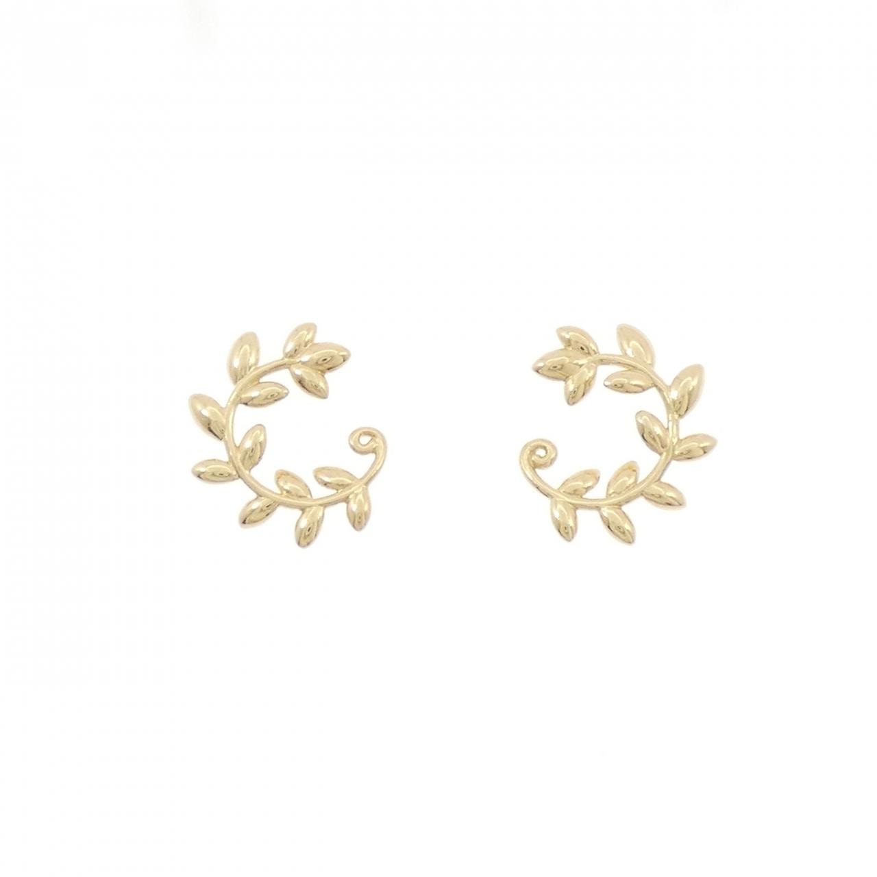 ティファニー オリーブリーフ バイパス フープ スモール ピアス