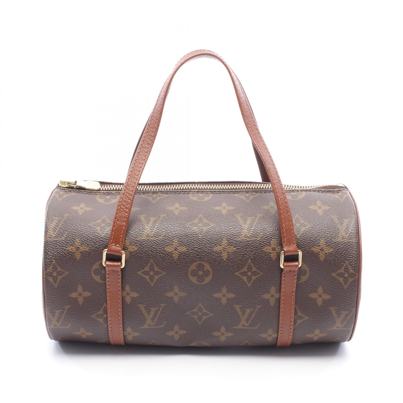 ルイ・ヴィトン LOUIS VUITTON パピヨン26 モノグラム 旧型 ハンドバッグ バッグ PVCコーティングキャンバス レザー レディース ブラウン系 M51366 【中古】