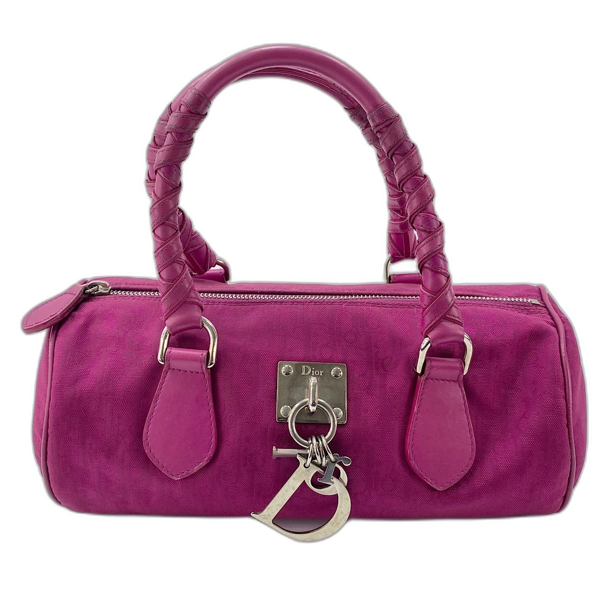 ディオール Dior トロッター ハンドバッグ キャンバス【中古】