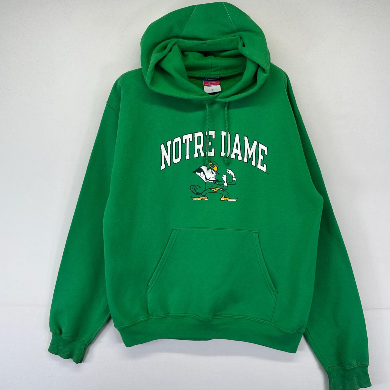 古着 チャンピオン Champion パーカー プルオーバー カレッジロゴ スウェット 袖ワンポイント M  グリーン系 メンズ