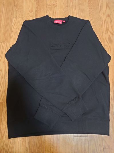 Supreme Cutout Logo Crewneck "Black"