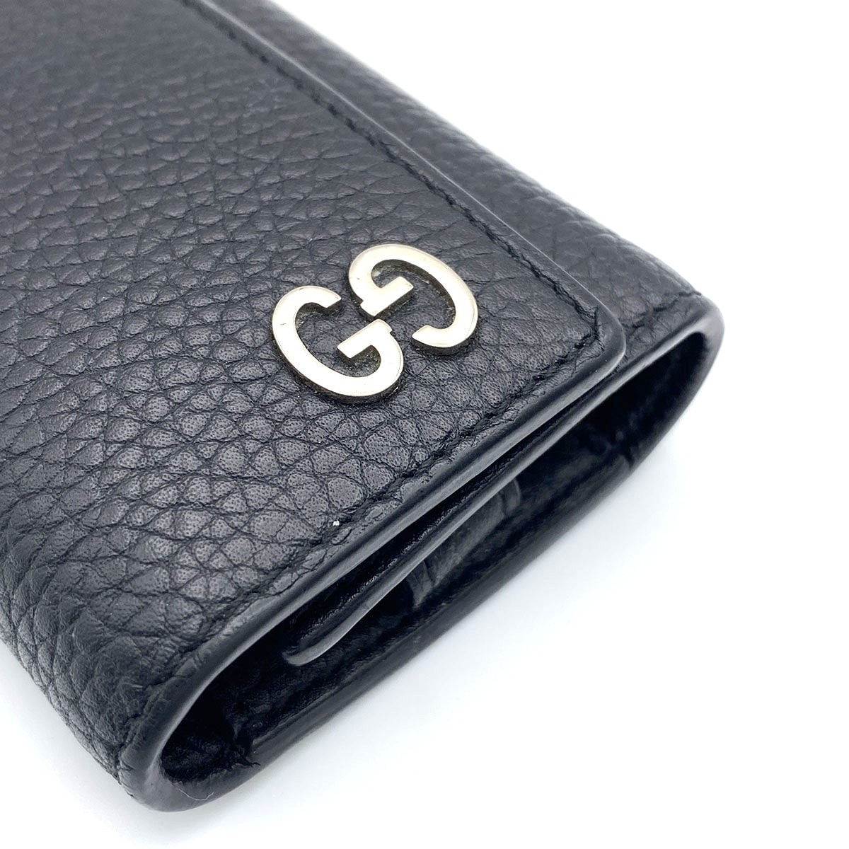 D (傷や汚れあり)】GUCCI グッチ GGメタル レザー キーケース キー