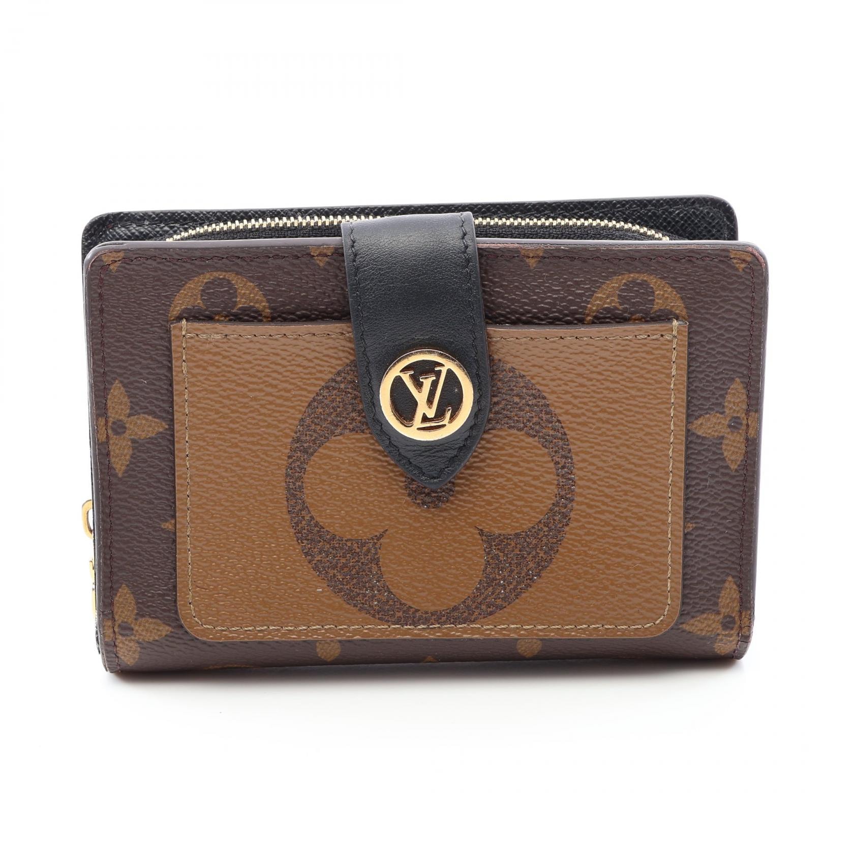 ルイ・ヴィトン LOUIS VUITTON ポルトフォイユジュリエット モノグラムジャイアント リバース 二つ折り財布 財布 PVCコーティングキャンバス モノグラム・ジャイアントリバース レディース ブラウン系 / ブラック系 M69432 【中古】