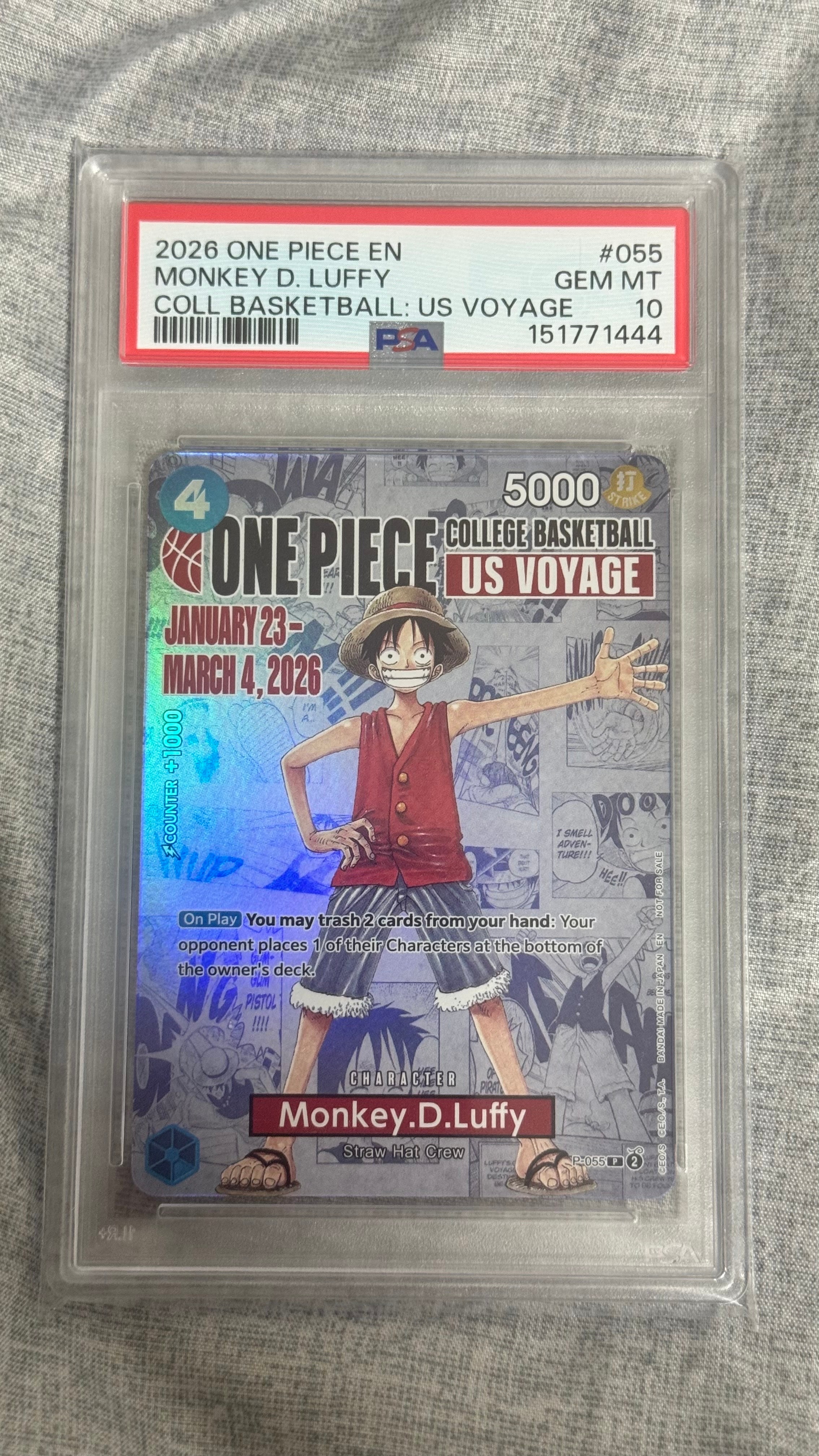 PSA10】モンキー・D・ルフィ：P (開封済) [P-055]【英語版