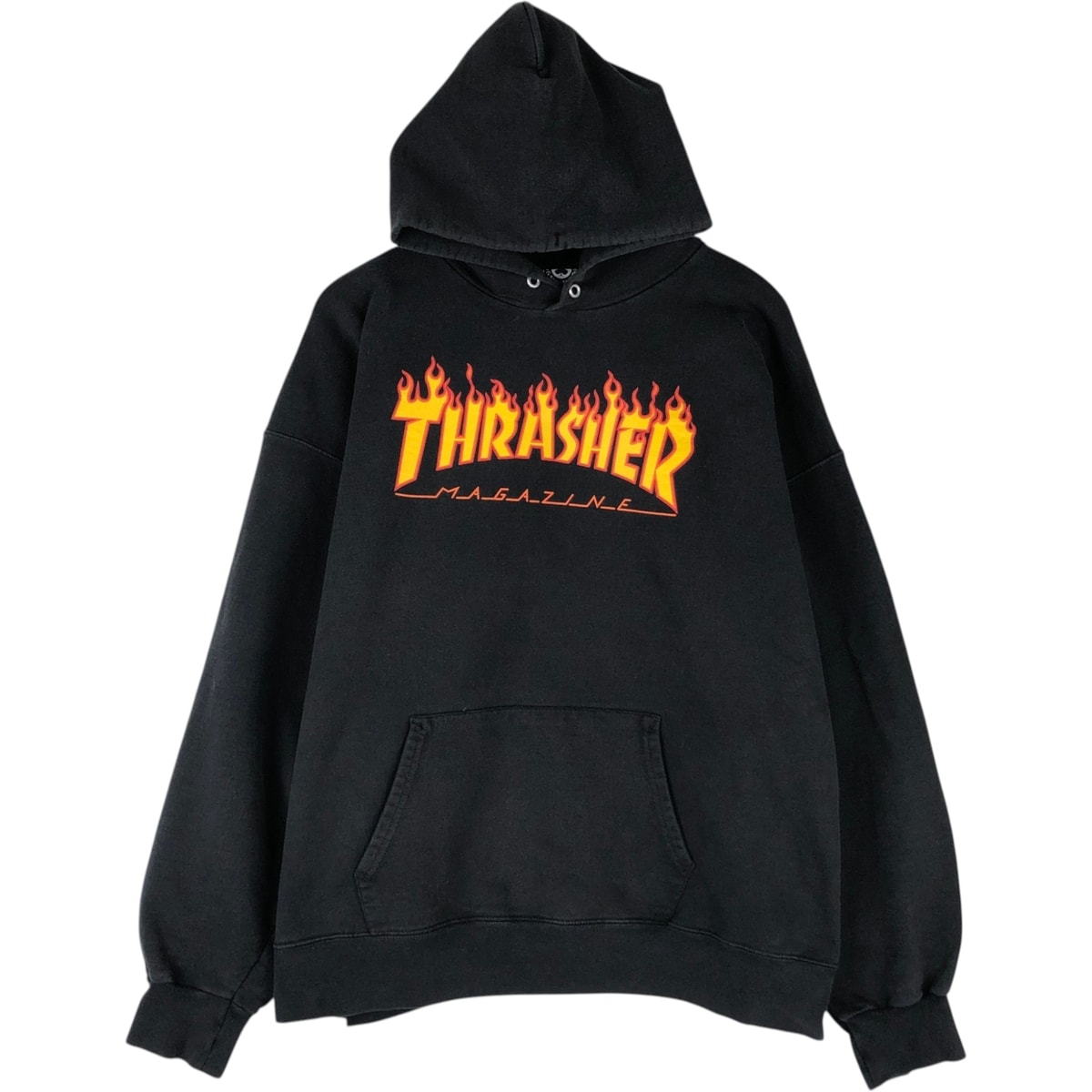 古着 スラッシャー THRASHER ファイヤーパターン スウェットプルオーバーパーカー メンズXL相当/eaa624036