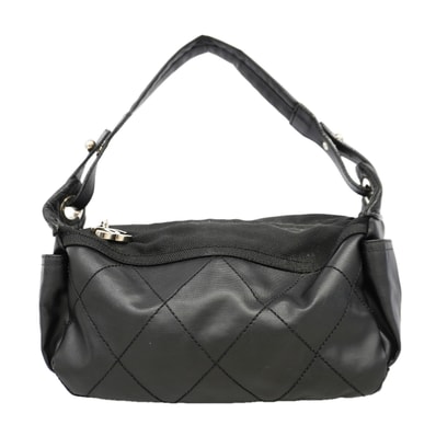 【6id6198】シャネル ショルダーバッグ パリビアリッツ レザー ブラック シルバー金具【中古】レディース