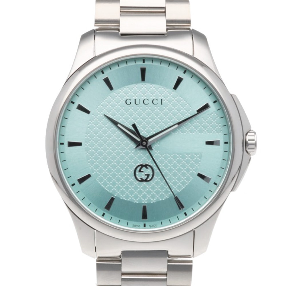 グッチ Gタイムレス 腕時計 時計 ステンレススチール YA126372/126.3 クオーツ メンズ 1年保証 GUCCI  中古