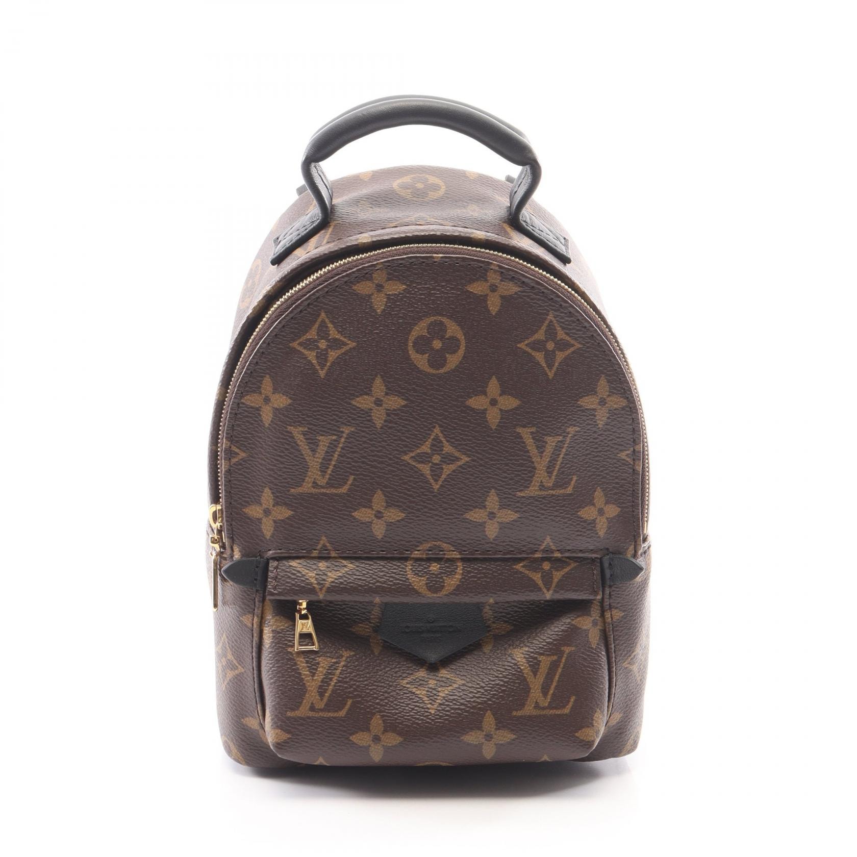 ルイ・ヴィトン LOUIS VUITTON パームスプリングス バックパック ミニ リュックサック バックパック バッグ PVCコーティングキャンバス レザー モノグラム レディース ブラウン系 / ブラック系 M44873 【中古】