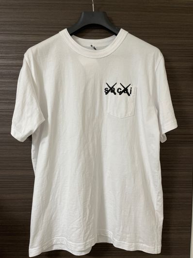 sacai KAWS Embroidery T-Shirt "White Black"