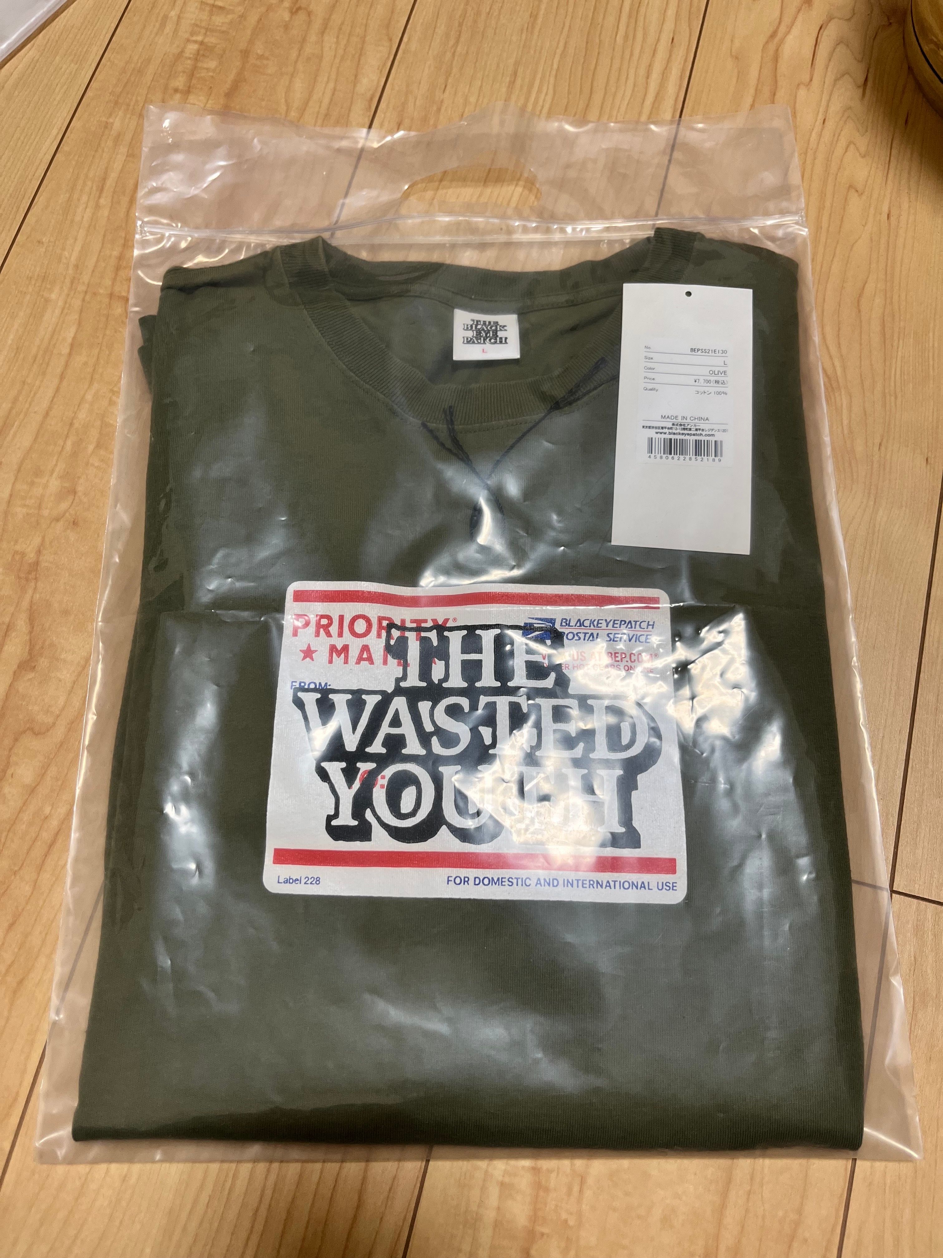 BlackEyePatch x Wasted Youth PRIORITY LABEL TEE "Olive" / VERDY