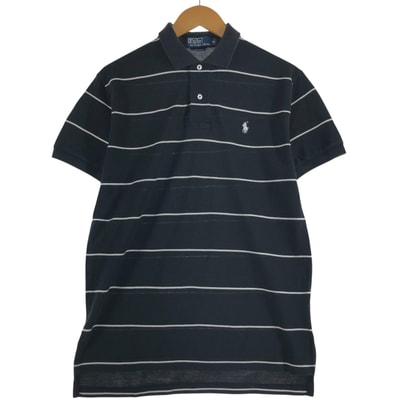 古着 ラルフローレン Ralph Lauren POLO by Ralph Lauren ボーダー柄 半袖 ポロシャツ メンズM相当/eaa559699