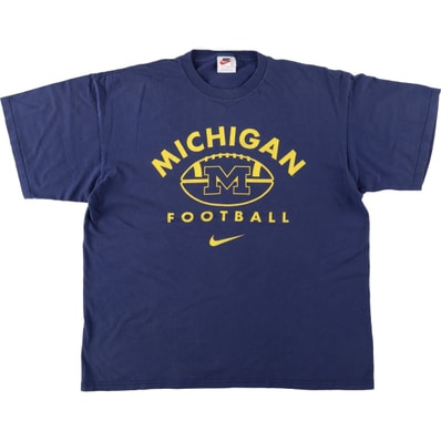古着 90年代 ナイキ NIKE MICHIGAN ミシガン大学 カレッジTシャツ USA製 メンズXL相当 ヴィンテージ/eaa650983