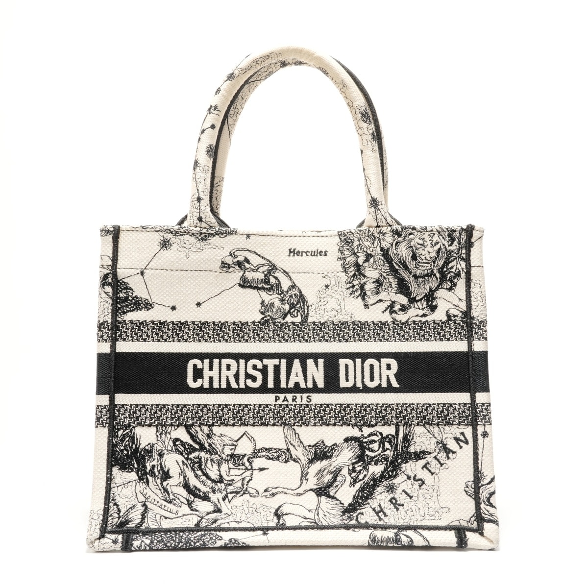 ディオール Dior ブックトート スモール ジャガードキャンバス トートバッグ【中古】