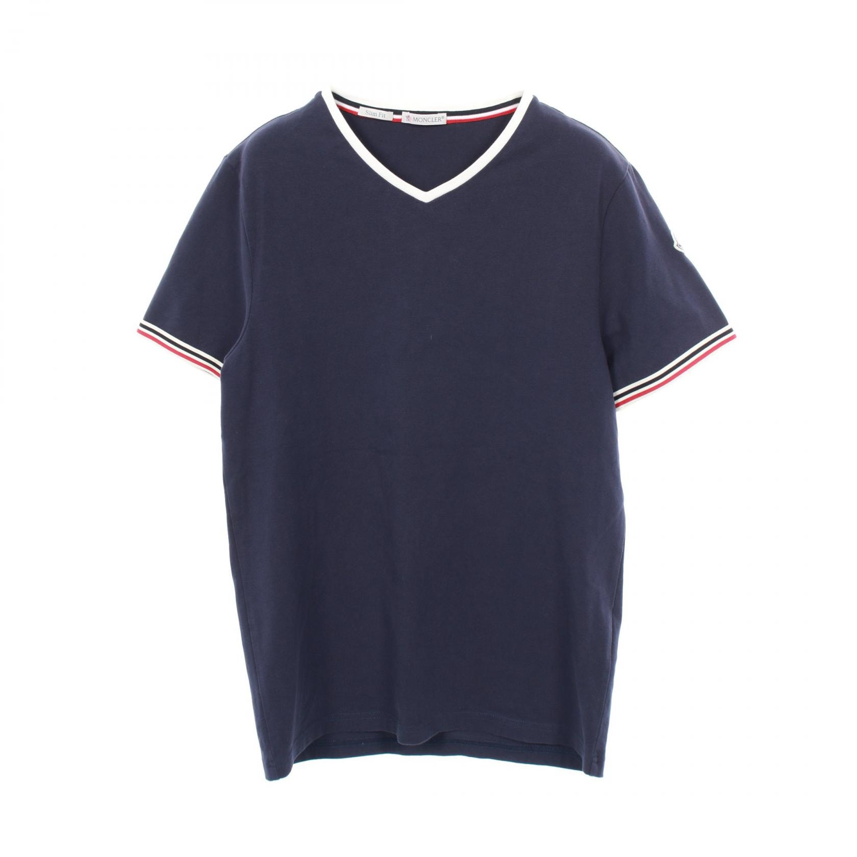 モンクレール MONCLER 半袖Tシャツ 衣料品 トップス コットン メンズ ネイビー系 / ホワイト系 / レッド系 B10918100000 【中古】