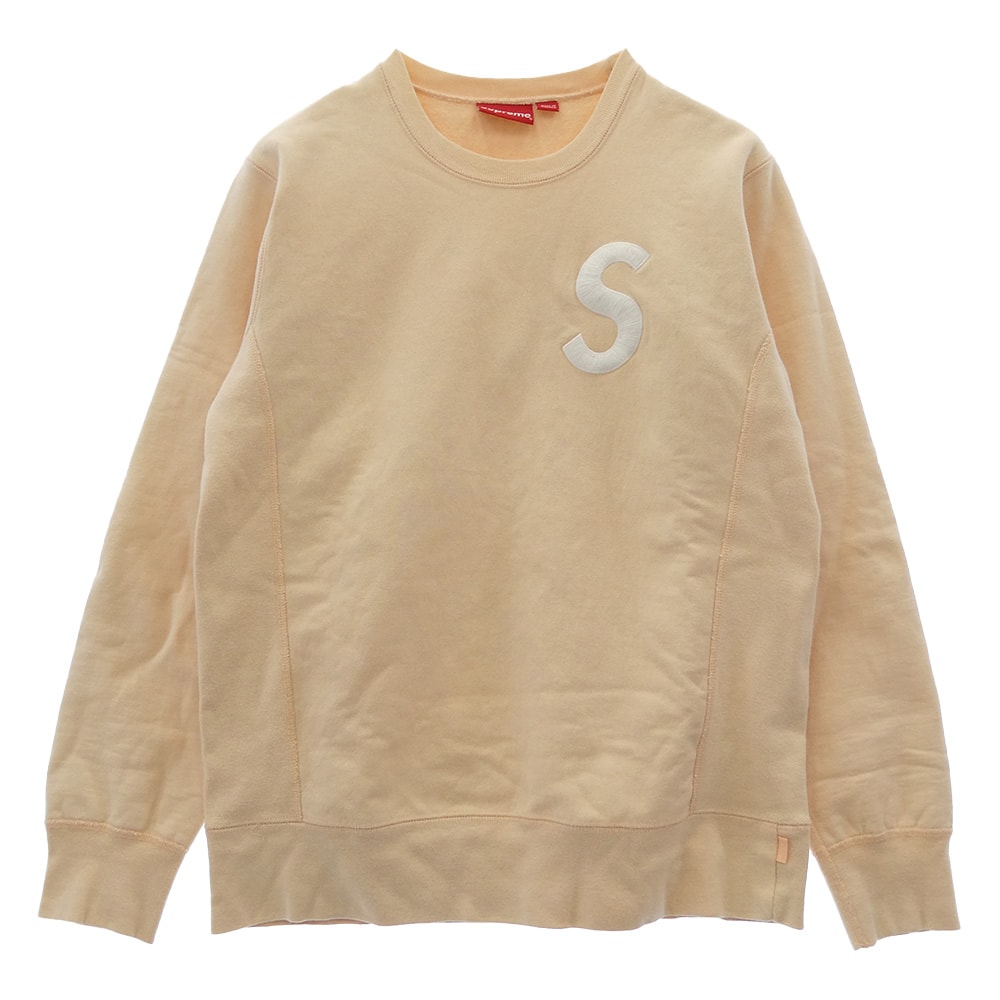 Supreme シュプリーム スウェット 16AW S LOGO Crewneck Sロゴ クルーネック スウェット トレーナー パステルクリーム系 M【中古】