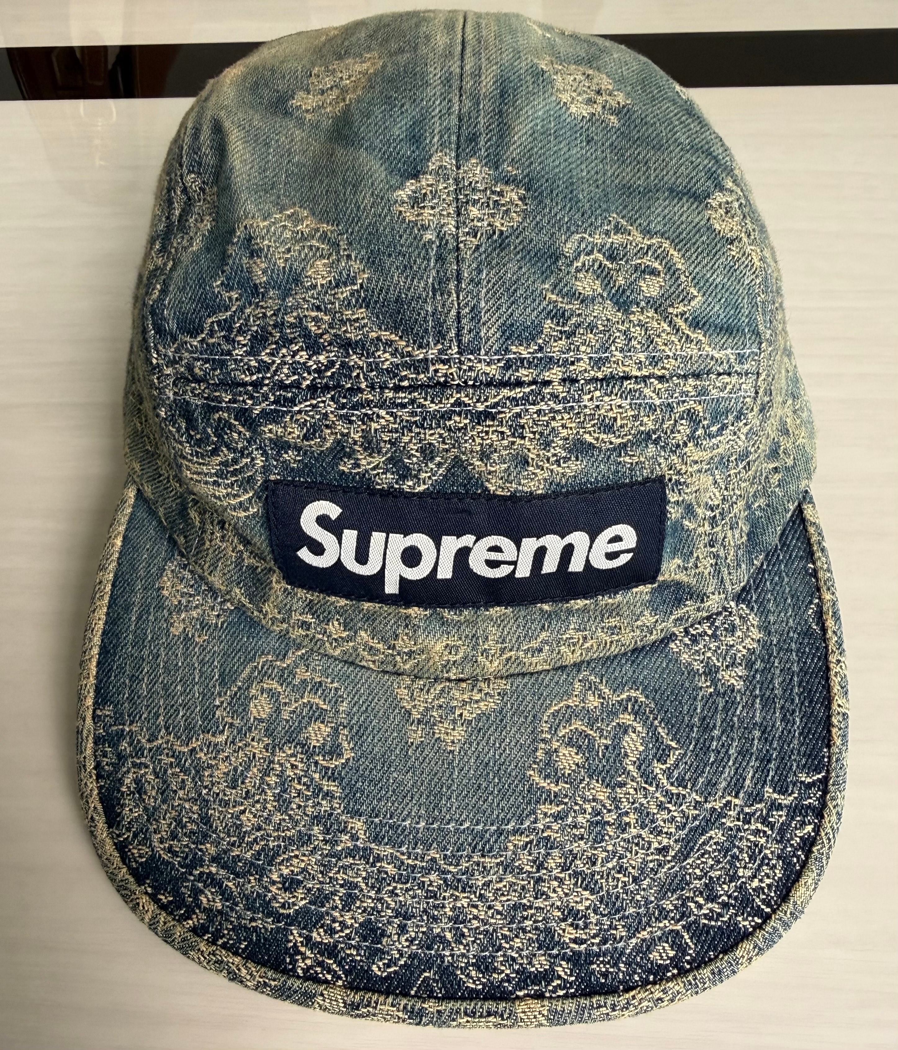 Supreme Bandana Jacquard Denim Camp Cap "Blue" (25SS)