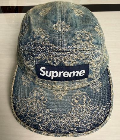 Supreme Bandana Jacquard Denim Camp Cap "Blue" (25SS)