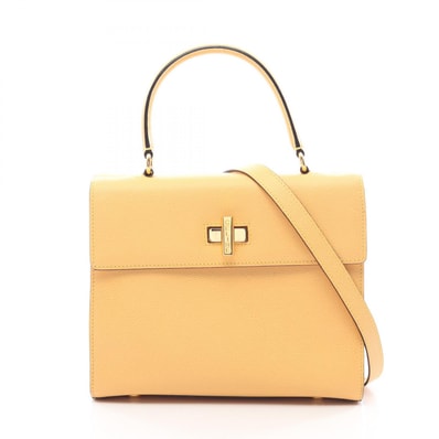 セリーヌ CELINE ターンロック 2WAY ハンドバッグ バッグ レザー レディース イエロー系 【中古】
