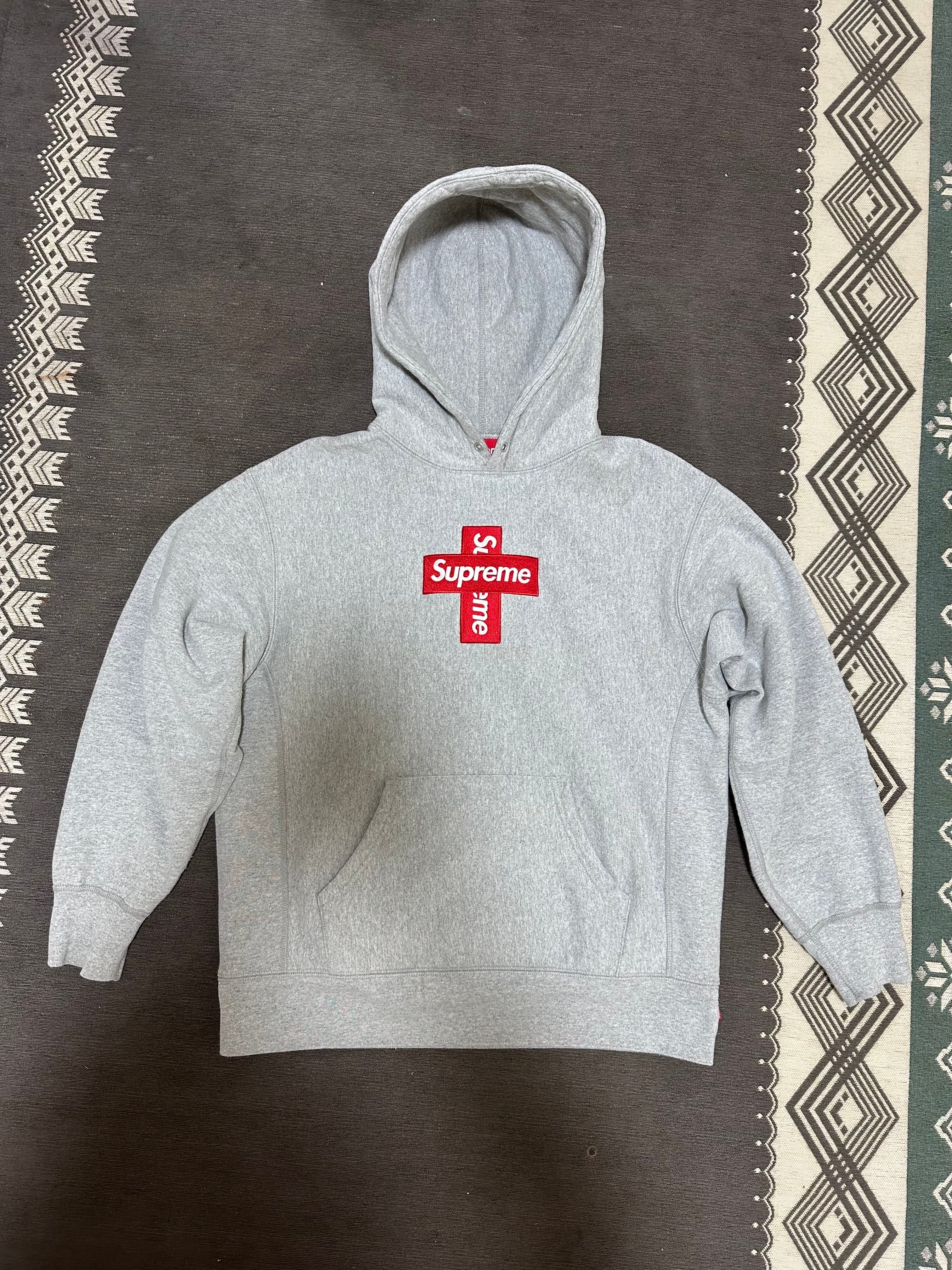 Supreme Cross Box Logo Hooded Sweatshirt 