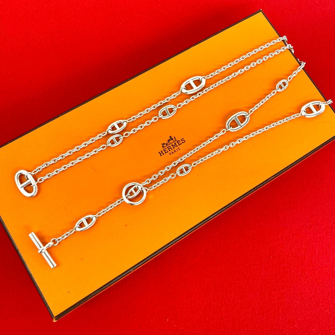HERMES エルメス ファランドール ネックレス シルバー925 ネックレス シルバー
 24338