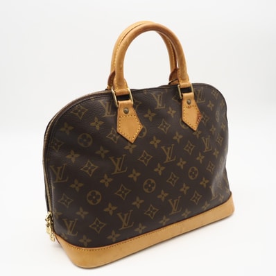 LOUIS VUITTON ルイ・ヴィトン モノグラム キャンバス アルマPM M51130 ハンドバッグ ブラック コーティングキャンバス レザー レディース