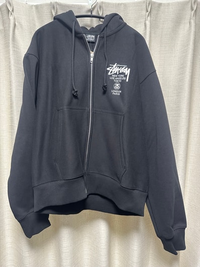 Stussy World Tour Zip Hoodie (2025/2026) "Black"