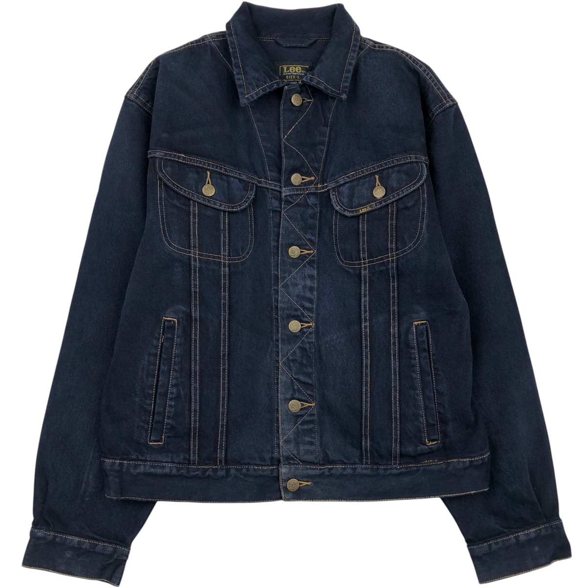 古着 リー Lee Sanforized デニムジャケット Gジャン メンズL相当 ヴィンテージ/eaa630371