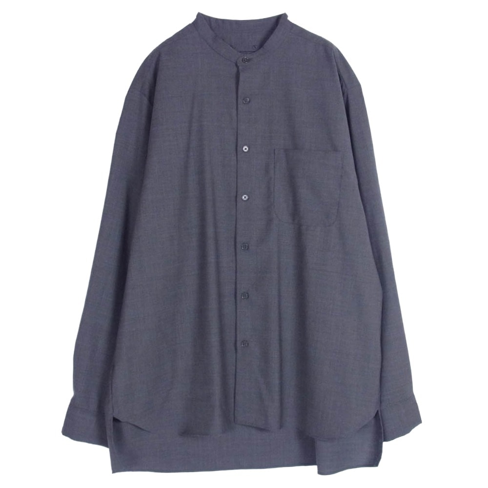 SOPHNET. ソフネット 長袖シャツ SOPH-222010 BIG BAND COLLAR SHIRT バンドカラー シャツ チャコール系 L【中古】