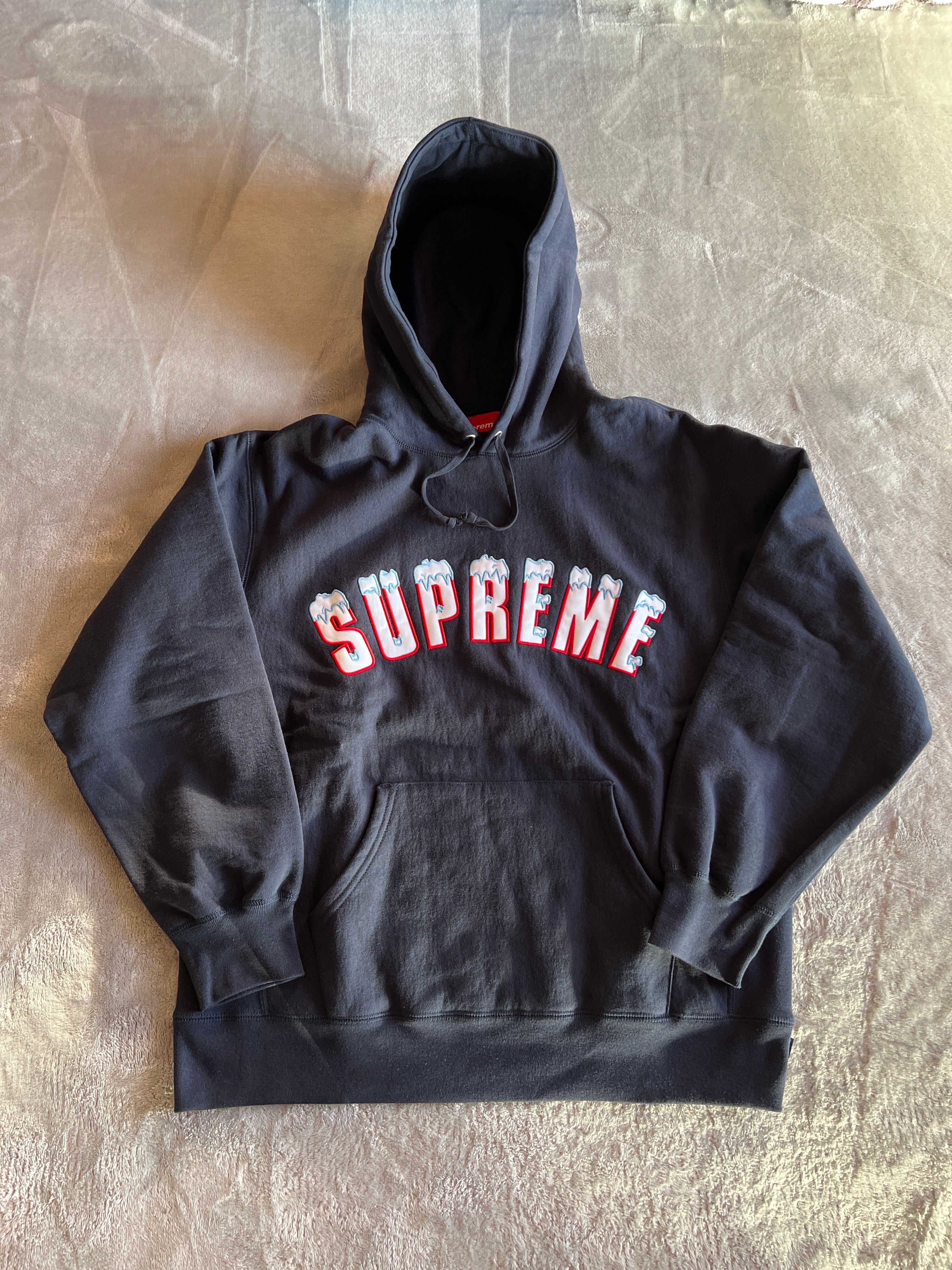Supreme Icy Arc Hooded Sweatshirt "Navy"