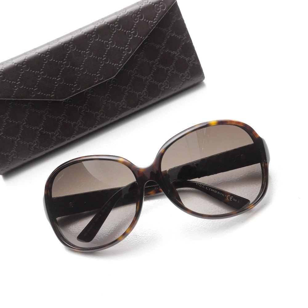 ■美品■GUCCI グッチ サングラス サイズ59□14 125 グラデ―ションレンズ バタフライフレーム アイウェア ブランド古着【中古】20260618/RA9972