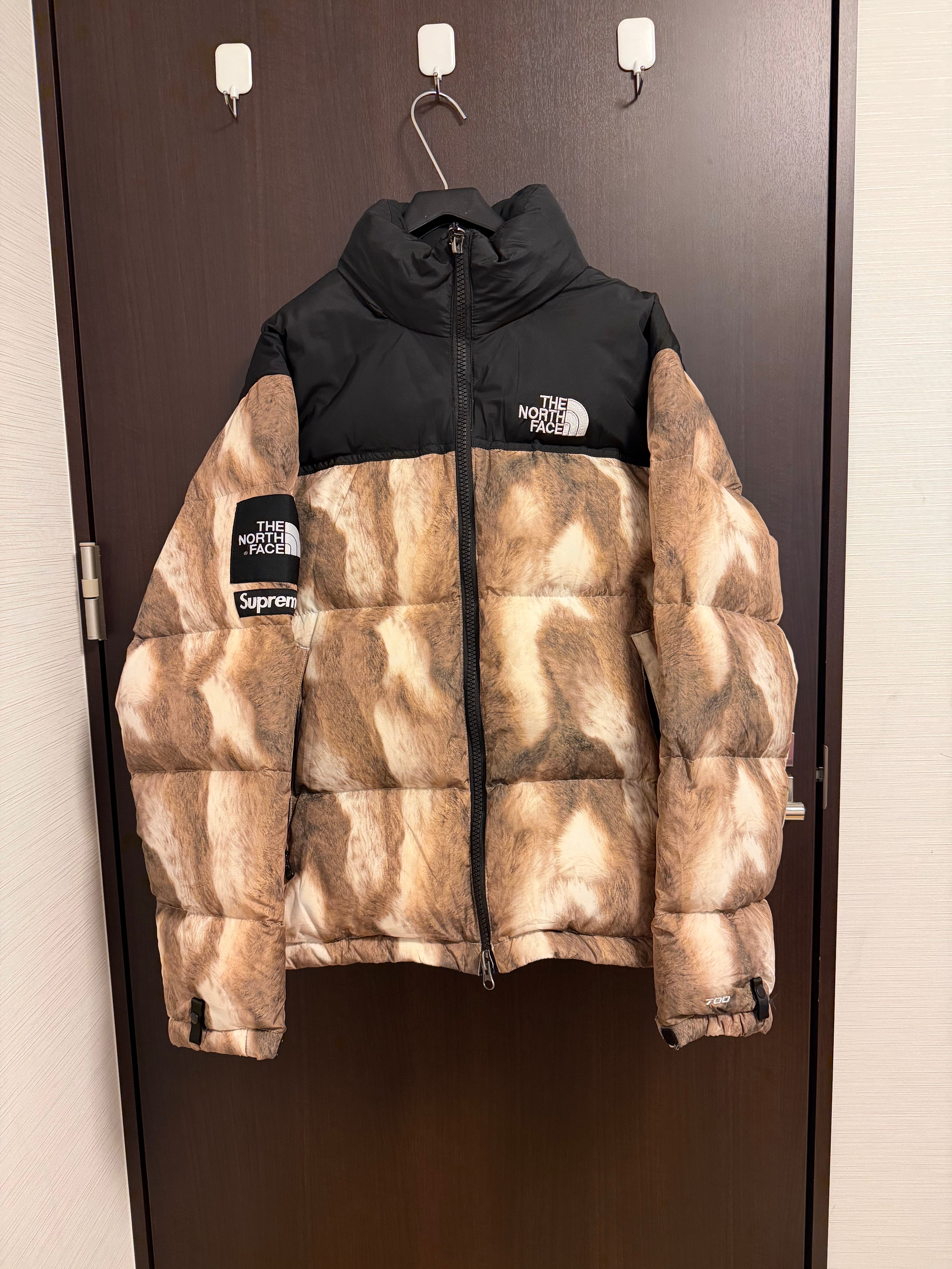 Supreme x The North Face Fur Print Nuptse Jacket "Brown"