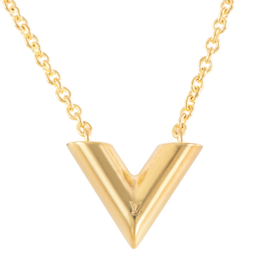 LOUIS VUITTON ルイ・ヴィトン エセンシャルV M00857 ネックレス ペンダント ゴールド【中古】