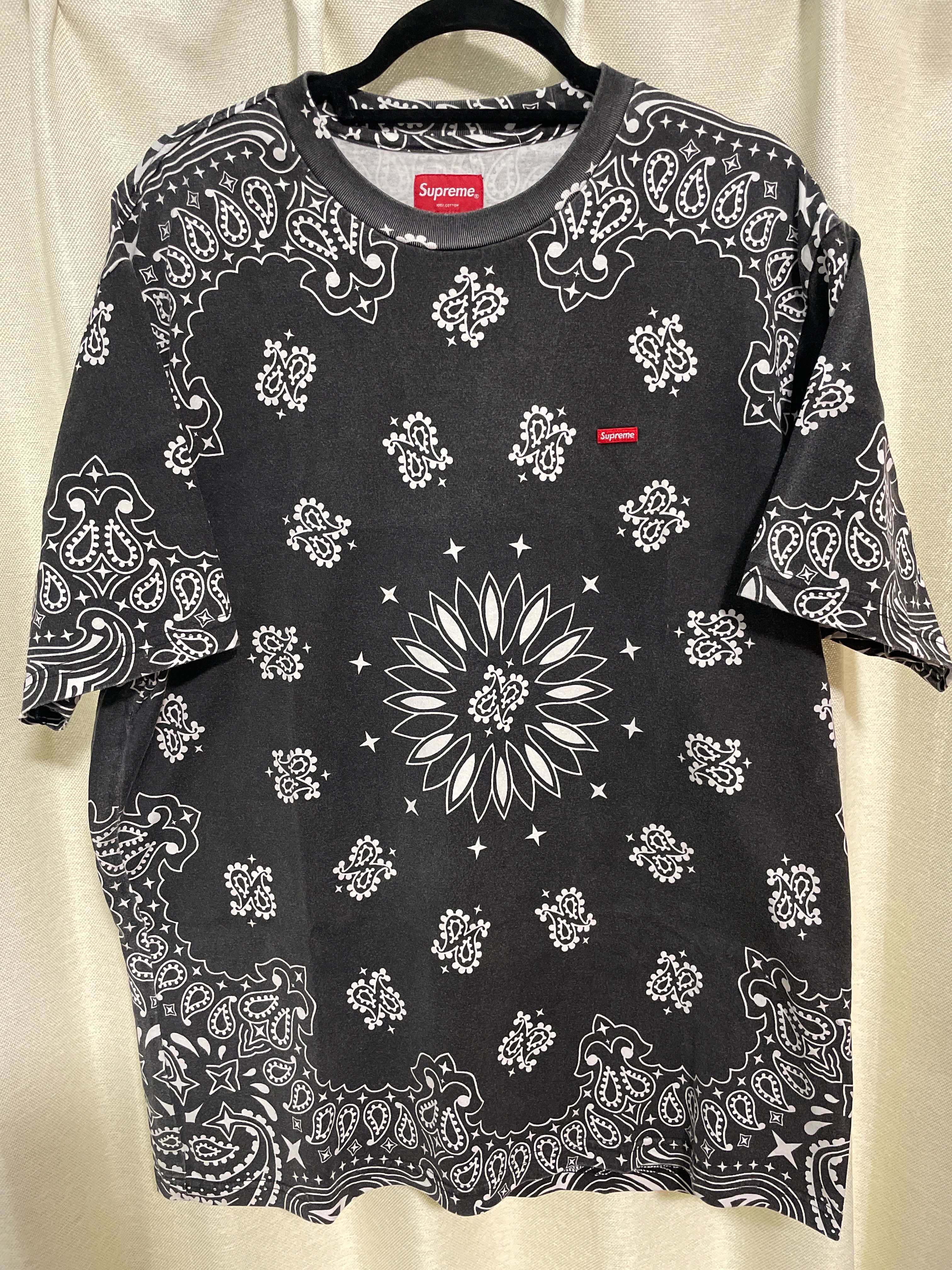 Supreme Small Box Tee "Bandana Black"(21SS)