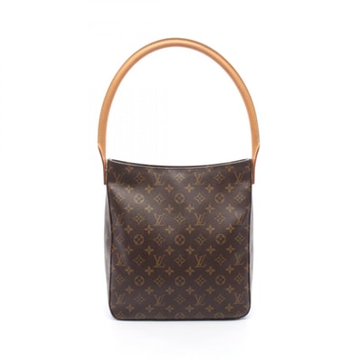 ルイ・ヴィトン LOUIS VUITTON ルーピングGM ショルダーバッグ バッグ PVCコーティングキャンバス レザー モノグラム レディース ブラウン系 M51145 【中古】