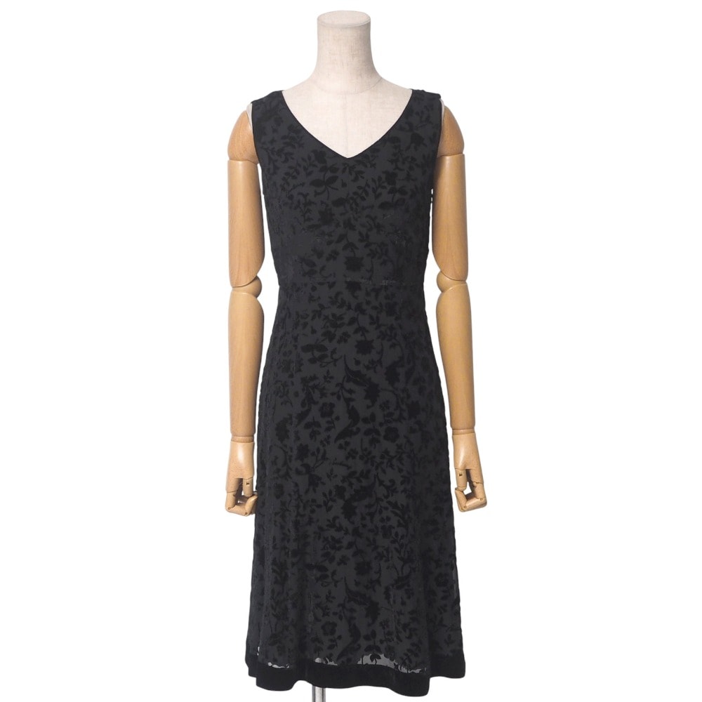 BURBERRY バーバリー ワンピース サイズ36 ノースリーブ ベロア 花柄 ボタニカル柄 ブランド古着【中古】20250603/RA5016