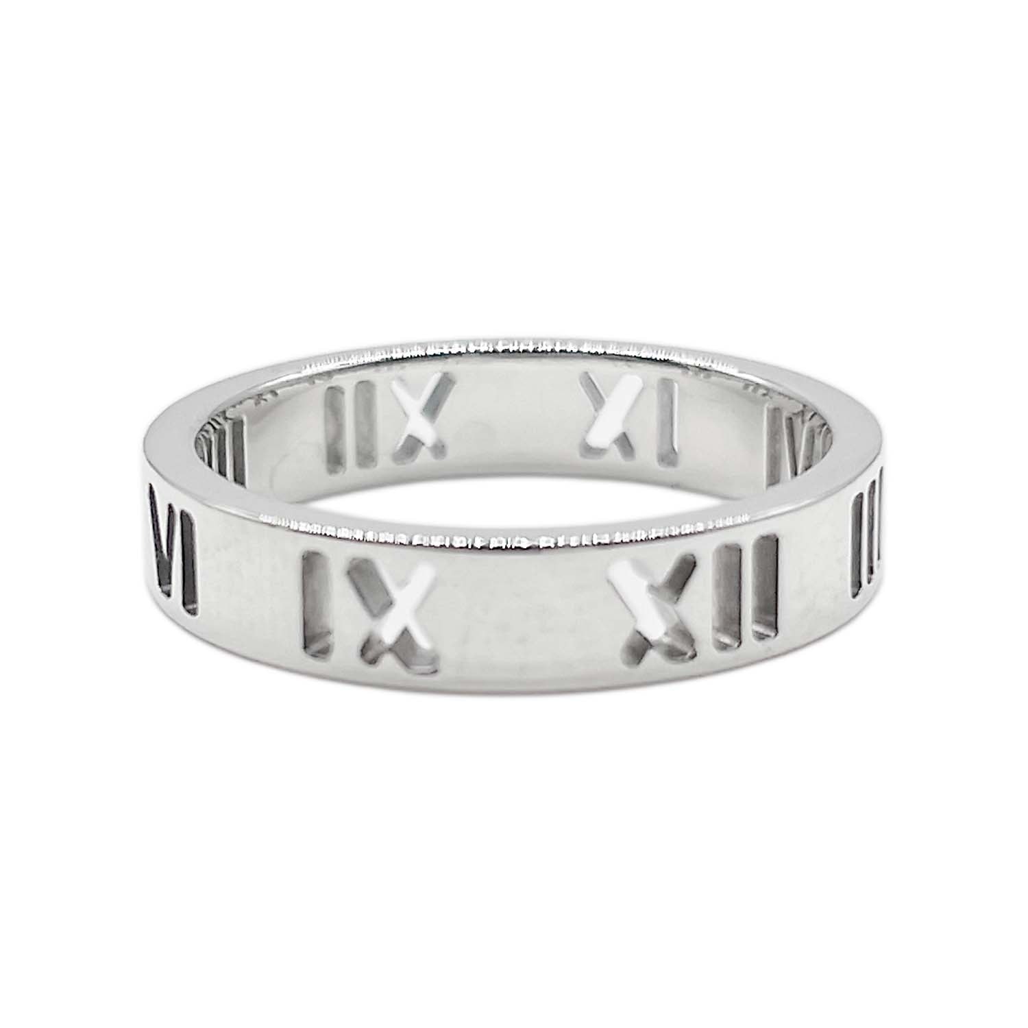 TIFFANY&Co. ティファニー アトラスオープン ナロー リング・指輪
 SV925 7.5号 シルバー 新品仕上済 レディース
 【中古】