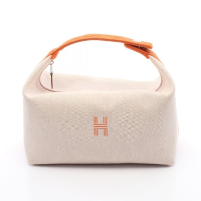 エルメス HERMES ブリッドアブラックGM ハンドバッグ バッグ キャンバス トワルアッシュ トワルアッシュ ナチュラル レディース ベージュ系 / オレンジ系 【中古】