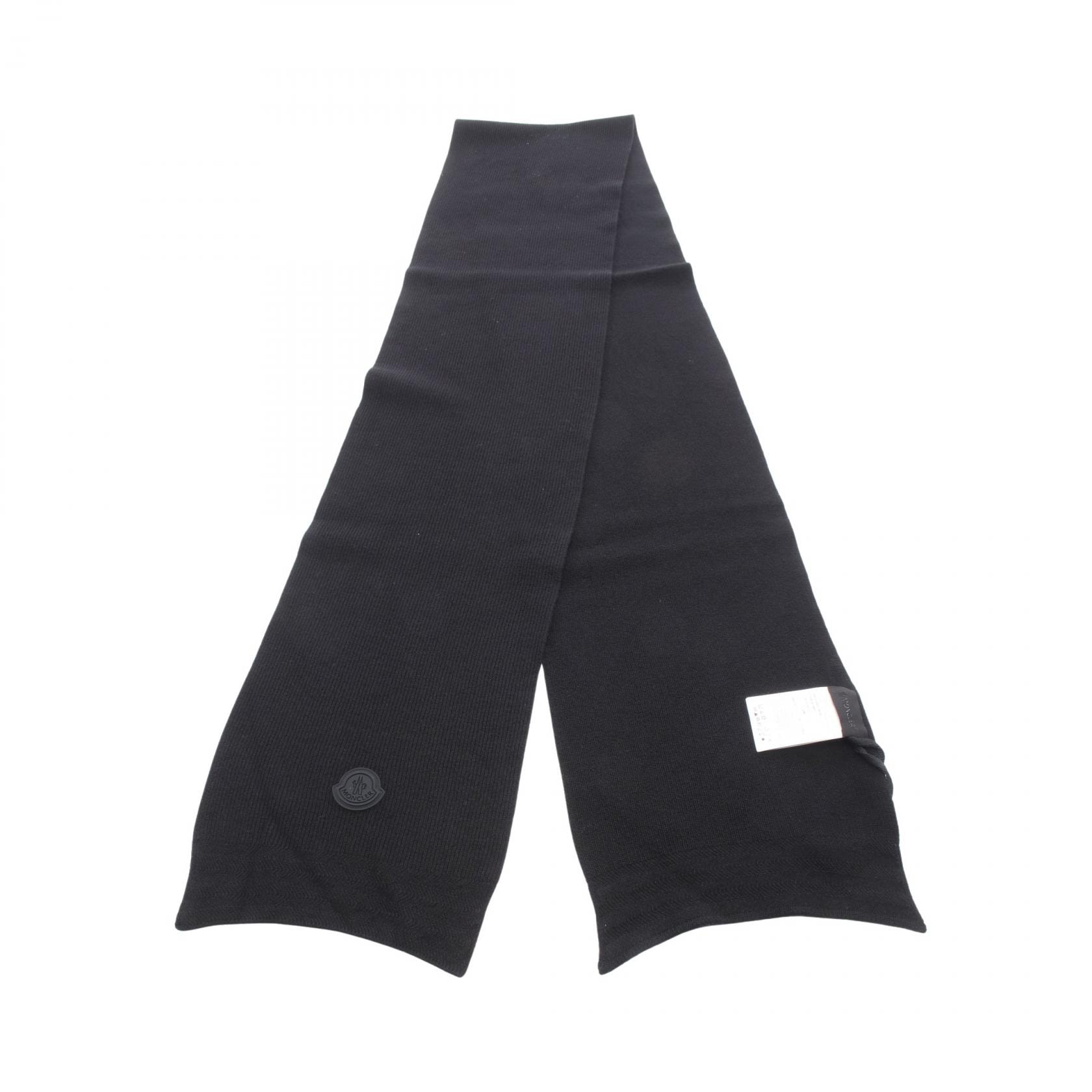 モンクレール MONCLER ロゴ マフラー 衣料品 ウール カシミヤ メンズ レディース ブラック系 L20913C00001999 【新品】