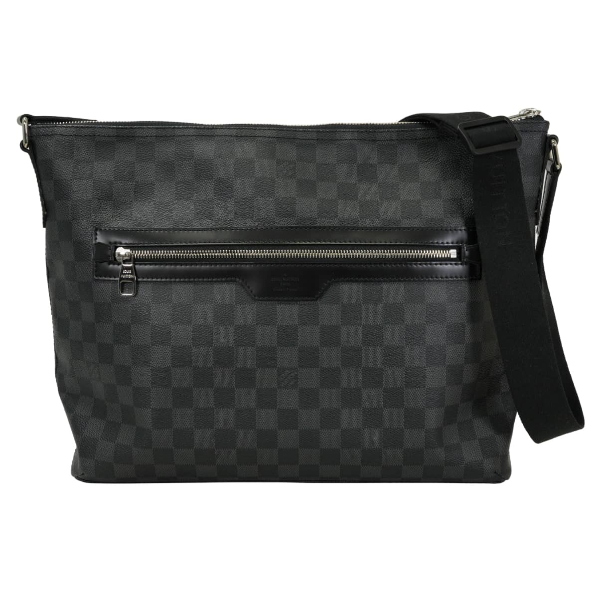 【渋谷並木橋店】LOUIS VUITTON ルイ・ヴィトン ショルダーバッグ ミック MM 格子柄 グレー ダミエグラフィット シルバー金具 N41106 新品同様【中古】