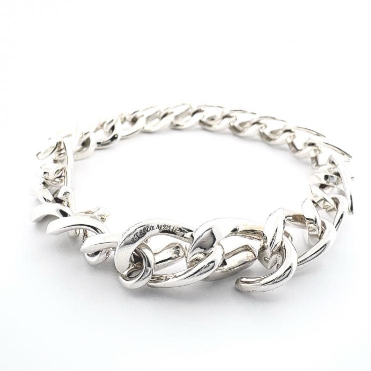 TIFFANY&Co. フォージ シルバー925 リンクブレスレット ブレスレット SV925 鑑定済み 正規品  ティファニー