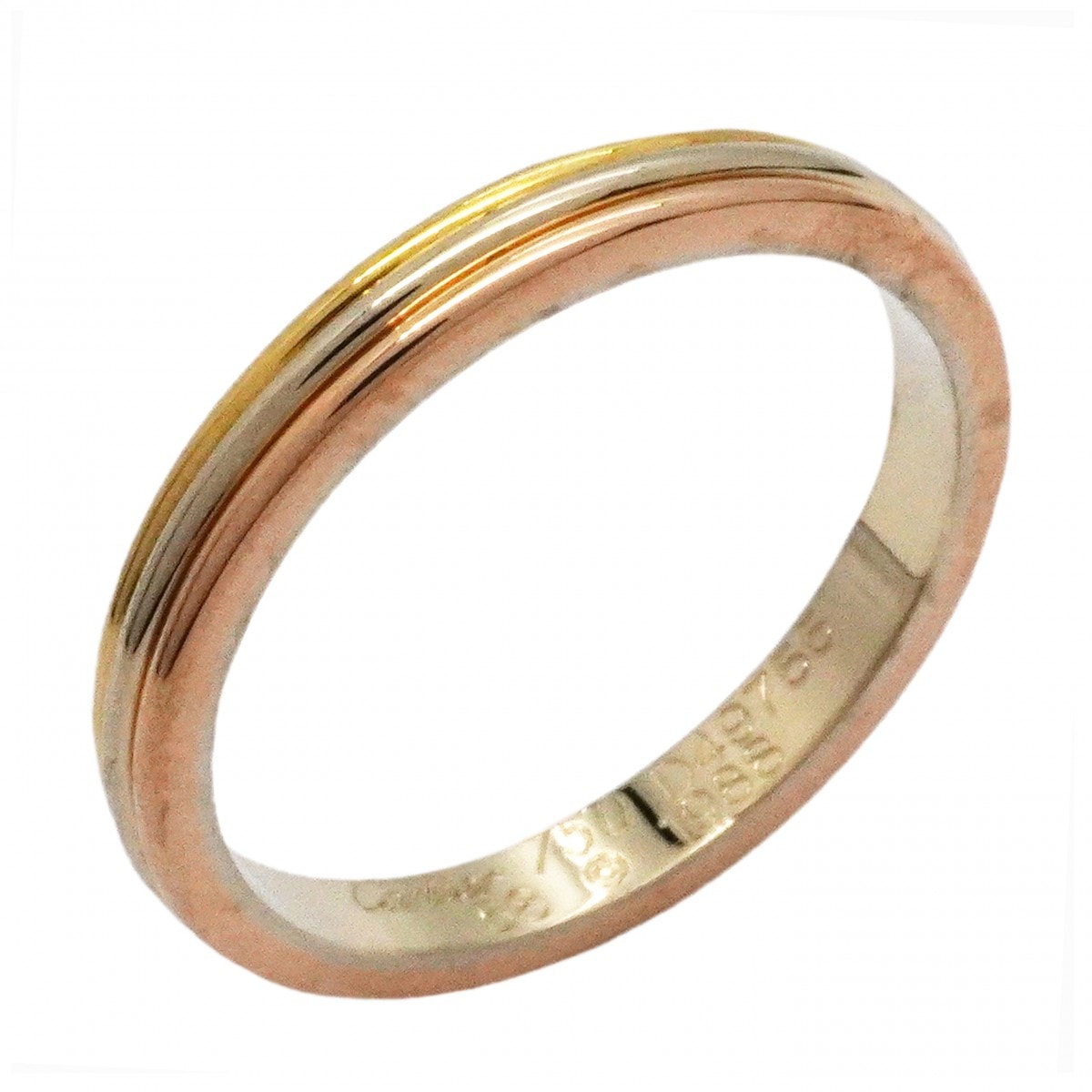 【6jcb0923】カルティエ リング ヴァンドーム K18YG イエローゴールド K18WG ホワイトゴールド K18PG ピンクゴールド #58【中古】メンズ