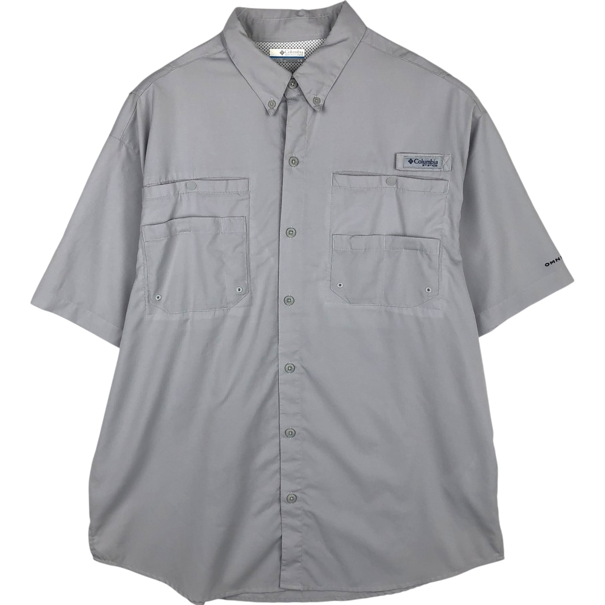 古着 コロンビア Columbia PFG OMNI-SHADE オムニシェイド ボタンダウン 半袖 フィッシングシャツ メンズL相当/eaa634630