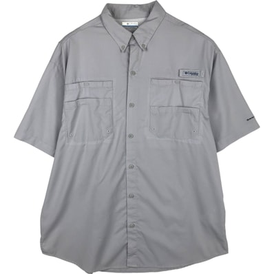 古着 コロンビア Columbia PFG OMNI-SHADE オムニシェイド ボタンダウン 半袖 フィッシングシャツ メンズL相当/eaa634630
