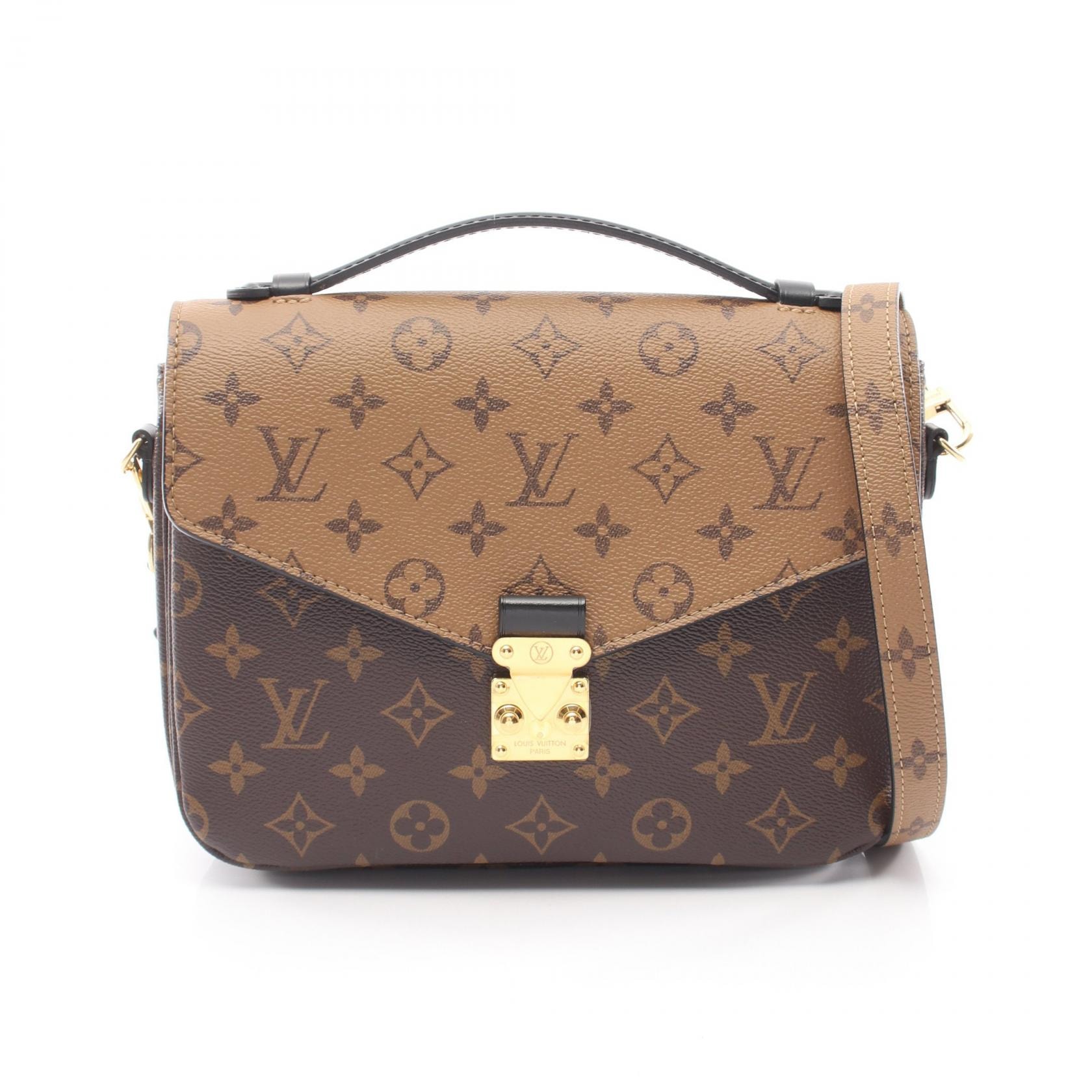 ルイ・ヴィトン LOUIS VUITTON ポシェット メティス MM 2WAY ハンドバッグ バッグ PVCコーティングキャンバス レザー モノグラム・リバース レディース ブラウン系 / ブラック系 M44876 【中古】
