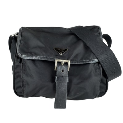 プラダ PRADA ショルダーバッグ ナイロン ブラック ユニセックス【中古】 z9727