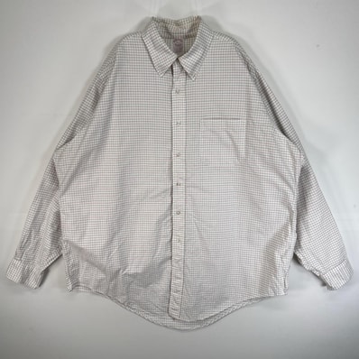 古着 80's~90's/80年代~90年代 ヴィンテージ ブルックスブラザーズ Brooks Brothers 長袖シャツ チェック Makers USA製 XL ホワイト系 マルチカラー メンズ