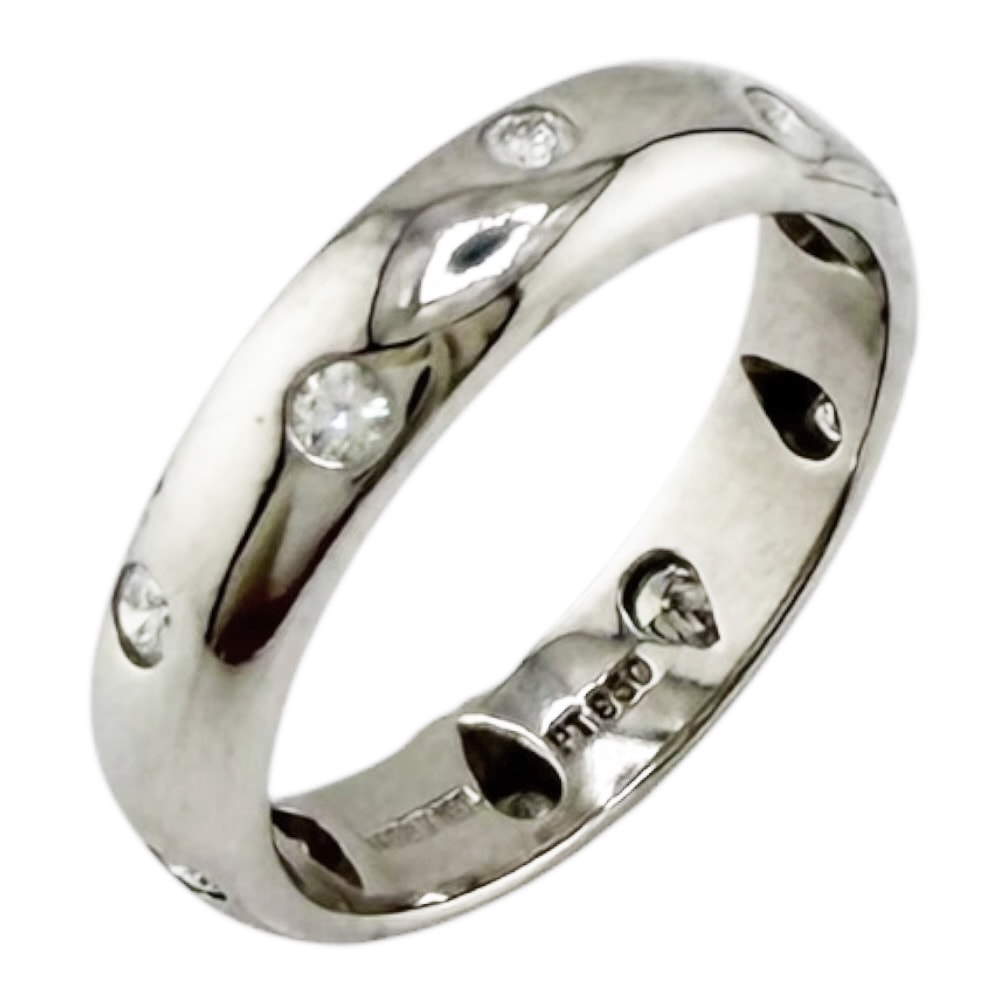 ティファニー ドッツ リング 指輪 9号 Pt950プラチナ ダイヤモンド レディース TIFFANY&Co. 中古
