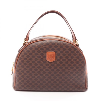 セリーヌ CELINE マカダム ハンドバッグ バッグ PVCコーティングキャンバス レザー レディース ブラウン系 【中古】