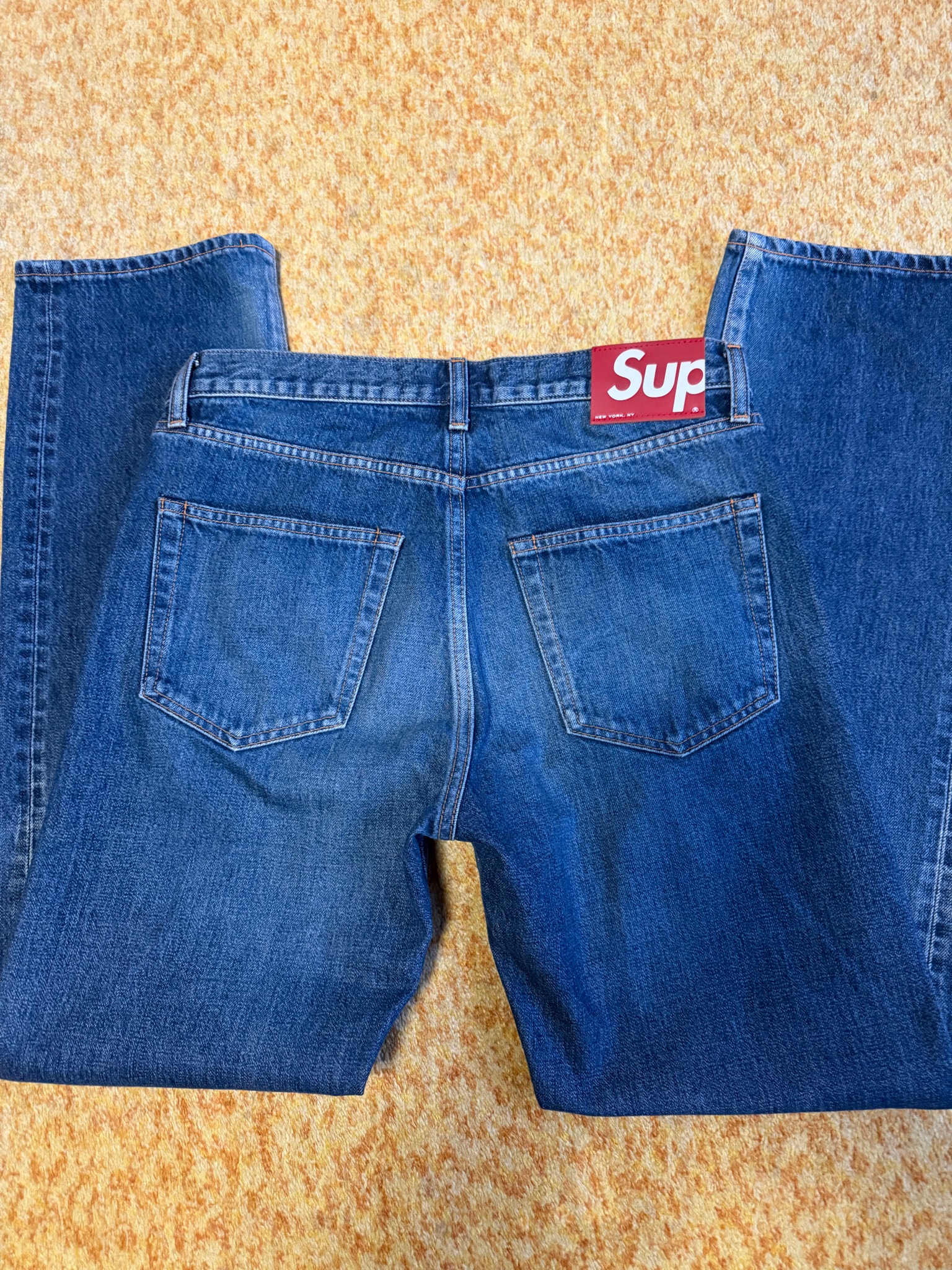 Supreme Slim Straight Selvedge Jean "Washed Indigo"